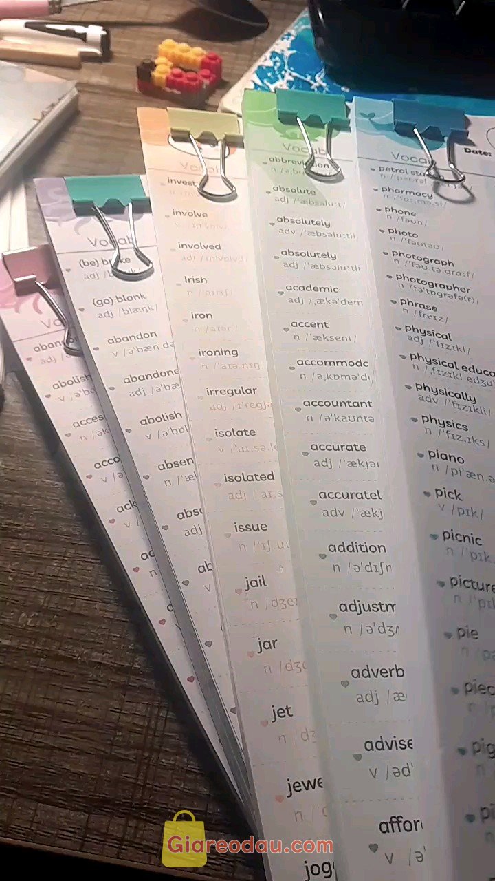 Giảm giá [Mã giảm 5%] Bộ 6000 từ vựng IELTS theo band 0-4.5 - 4.5-5.5 - 5.5-6.5 - 6.5+ - dạng takenote dễ học dễ nhớ. Tuyệt vời, học okla lắm, dễ hiểu, nhiều rừ, ví dụ tốt, nchla. 