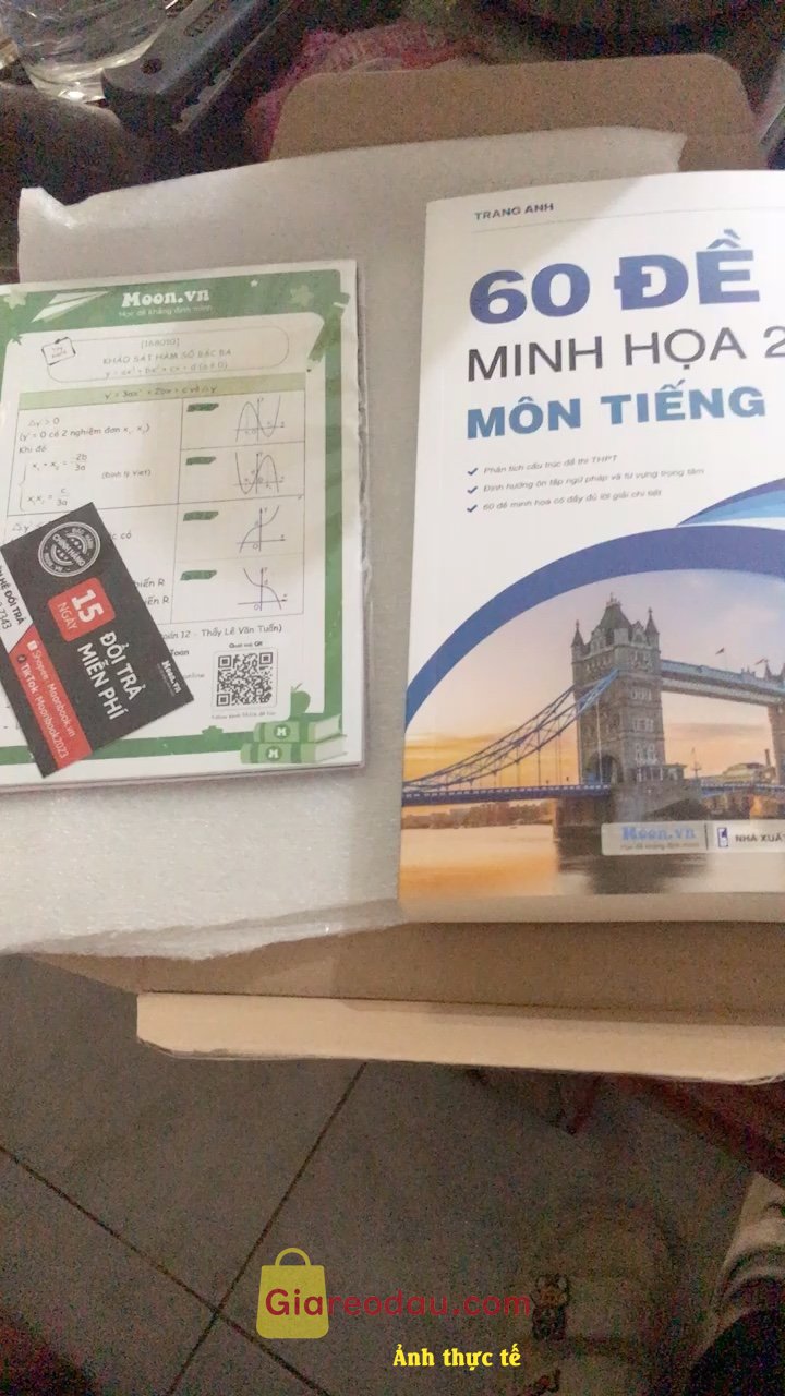 Giảm giá [Mã giảm 26%] Combo 2 sách luyện đề thpt quốc gia môn toán và tiếng anh - bộ đề minh hoạ trắc nghiệm 2024 moonbook. Sách đẹp lắm rất hayyy shop bọc kĩ càng giao nhanh shipper thân thiện. 