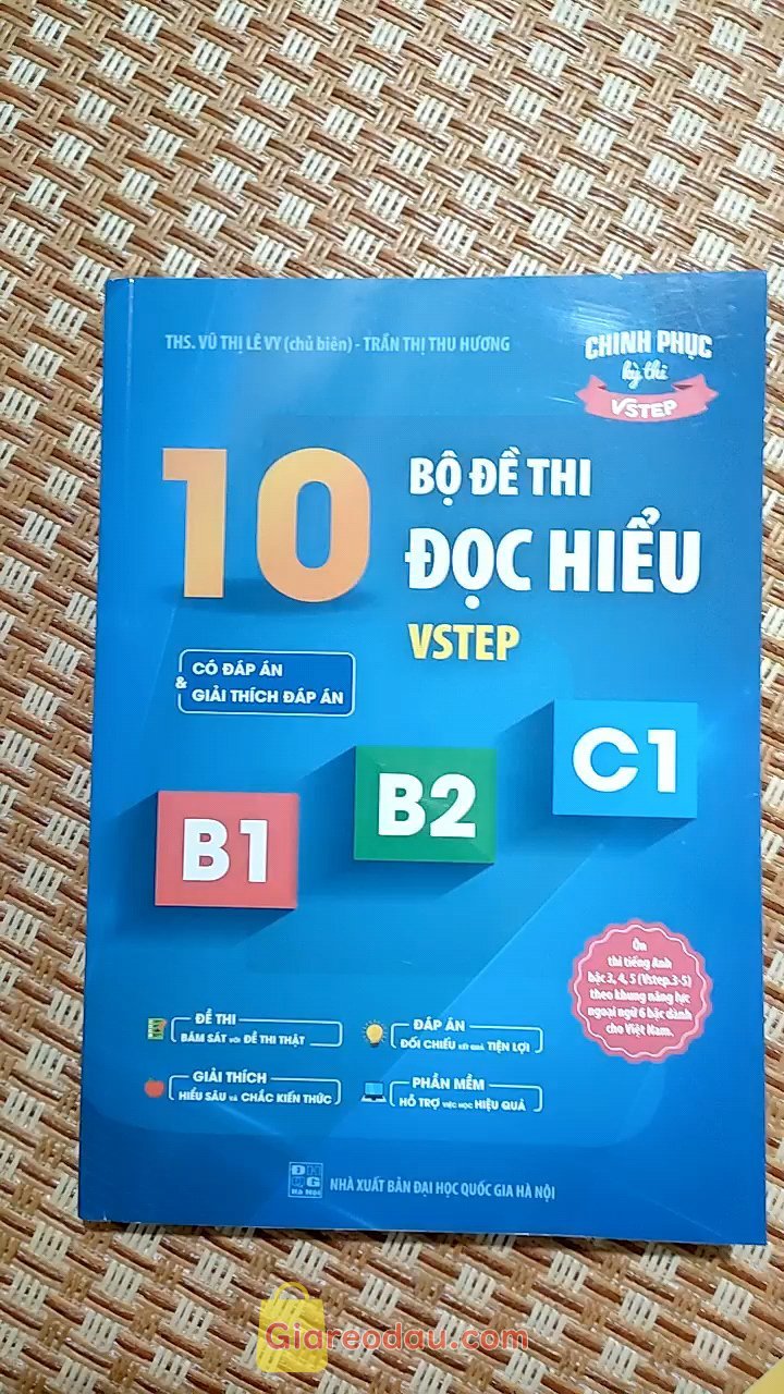 Giảm giá [Mã giảm 20%] Sách 10 bộ đề thi Đọc hiểu Vstep B1-B2-C1 (tiếng Anh bậc 3,4,5)|Ôn thi TOEFL iBT reading, Vstep reading. Shop giao hàng rất nhanh và đóng gói sản phẩm rất gọn và chắc chắn. 
