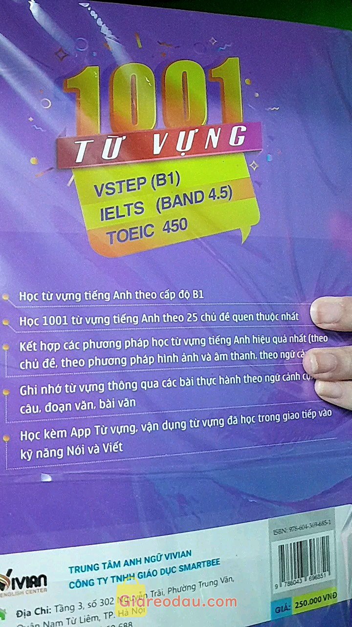 Giảm giá [Mã giảm 20%] Sách 1001 Từ vựng tiếng Anh thông dụng cho kỳ thi Vstep (B1), IELTS (band 4.5), TOEIC 450, B1 Preliminary (PET), Aptis. Sách thiết kế rõ ràng, có cả app luyện nghe từ vựng. Để mình. 