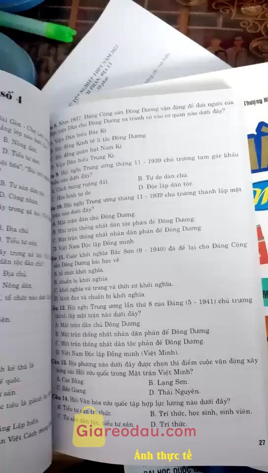 Giảm giá [Mã giảm 22%] Sách 36 Bộ Đề Trắc Nghiệm Ôn Luyện Thi THPT Quốc Gia 2022 Khoa Học Xã Hội (Lịch Sử Địa Lí Giáo Dục Công Dân). Kết hợp của 3 môn Xa hội cùng 1 cuốn đỡ mất công mua từng quyển. 