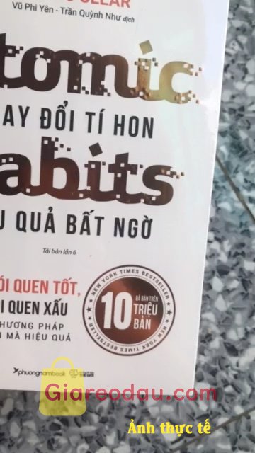 Giảm giá [Mã giảm 23%] Sách Atomic Habits Thay Đổi Tí Hon Hiệu Quả Bất Ngờ (Tái Bản 2023). Giao hàng nhanh. Đóng gói sản phẩm rất kỹ, hộp không bị móp méo.. 