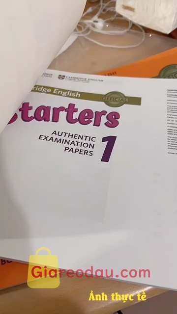 Giảm giá [Mã giảm 38%] Sách Cambridge English Starters Moves Flyers in gộp 1-2-3-4. Bọc hàng chống sốc cẩn thận. Đặt tối 25 trưa, chiều 27 nhận.. 