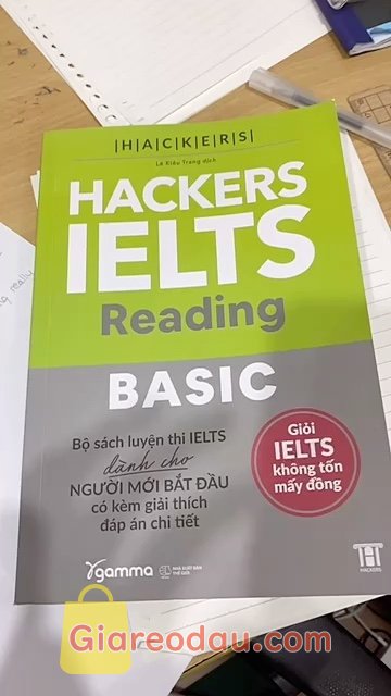 Giảm giá [Mã giảm 25%] Sách Hacker IELTS Basic (Lẻ tùy chọn). trời ơi tức ghê, tui đặt nhầm sách bà con ơi🥲🥹😭 nhưng mà. 
