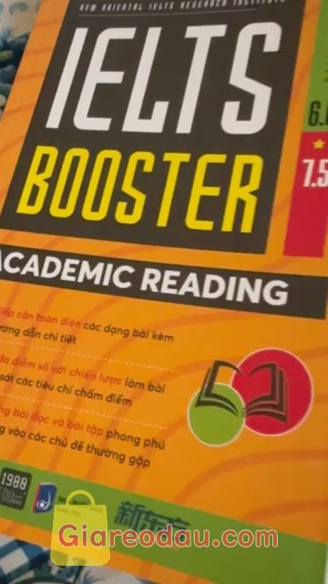 Giảm giá [Mã giảm 27%] Sách Ielts Booster Academic Reading. Sách mới, xịn, k nhắn k móp méo và rẻ hơn mua tại hiệu sách nha.. 