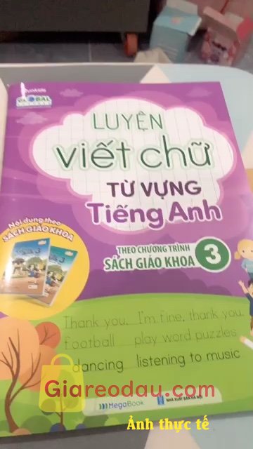 Giảm giá [Mã giảm 14%] Sách Luyện Viết Chữ Từ Vựng Tiếng Anh Theo Chương Trình Sách Giáo Khoa 3 (MEGABOOK). Hài lòng khi nhận được hàng sẽ ủng hộ shop vào lần tiếp theo.. 