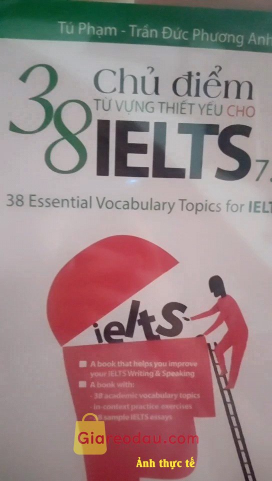 Giảm giá [Mã giảm 25%] Sách Ngoại Ngữ 38 Chủ Đề Từ Vựng Thiết Yếu Cho IELTS 7.0 (PN). Đúng như kì vọng,giao nhanh. Sách hay, giấy tốt,  in k bị lỗi đáng. 