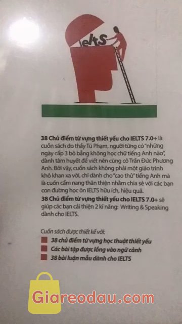 Giảm giá [Mã giảm 25%] Sách Ngoại Ngữ - 38 Chủ Đề Từ Vựng Thiết Yếu Cho IELTS 7.0. Sách còn nguyên màng co, giao hàng siêu nhanh. Sách khổ lớn. Mua trên. 