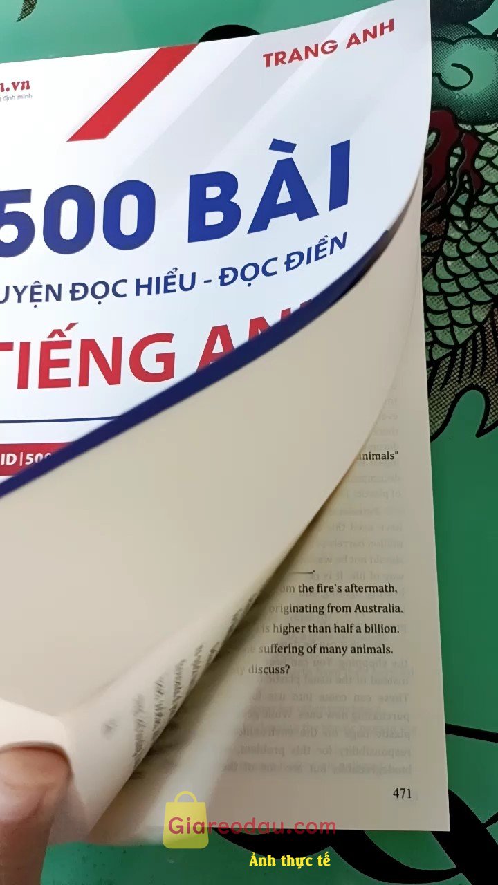 Giảm giá [Mã giảm 6%] Sách tiếng anh cô Trang Anh: 500 bài đọc hiểu đọc điền ôn thi THPT Quốc Gia 2023. Chất lượng sạch rất tốt. Nội dung hay . Shop đóng gói rất kỹ. 