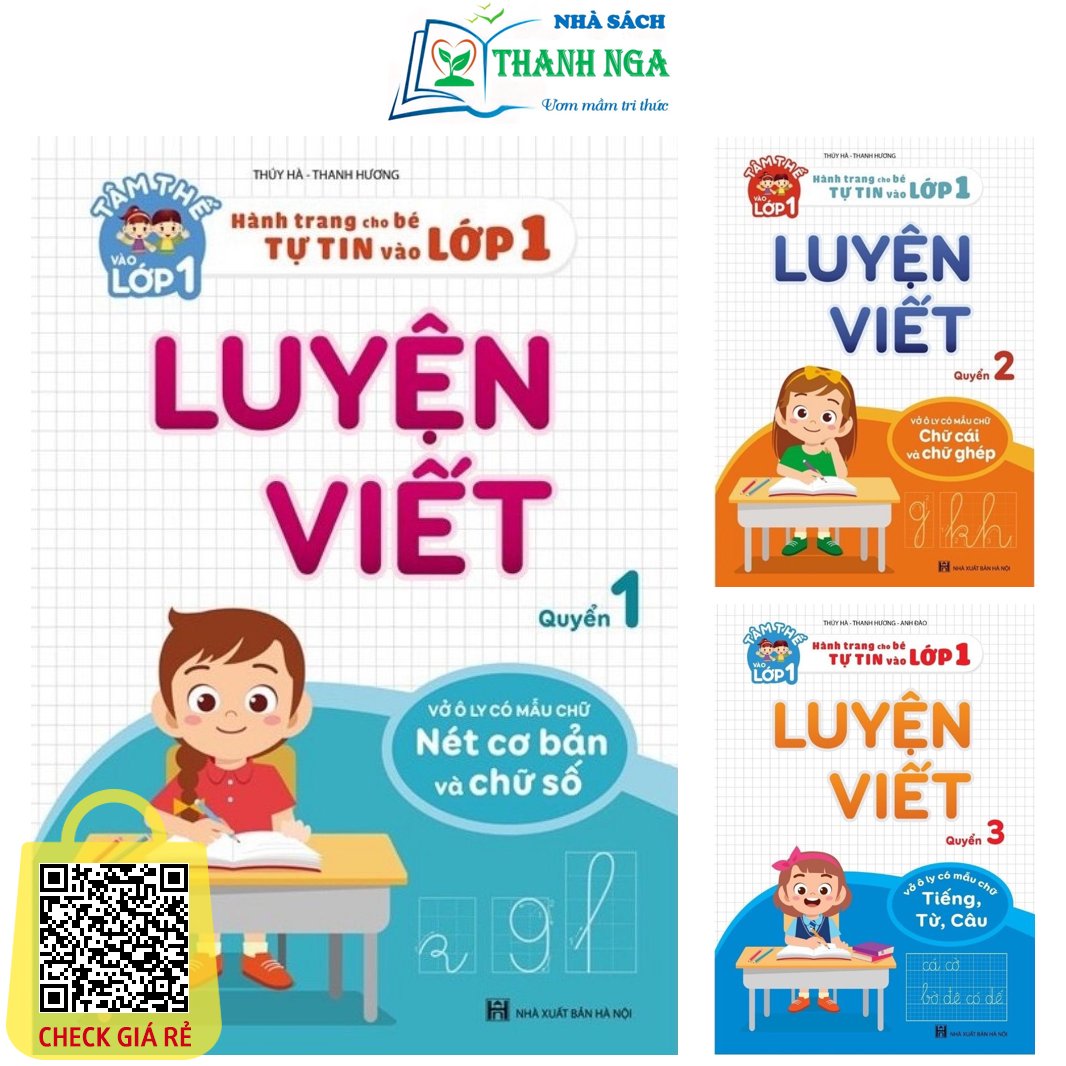 Sách Bộ 3 Luyện Viết Hành trang cho bé tự tin vào lớp 1