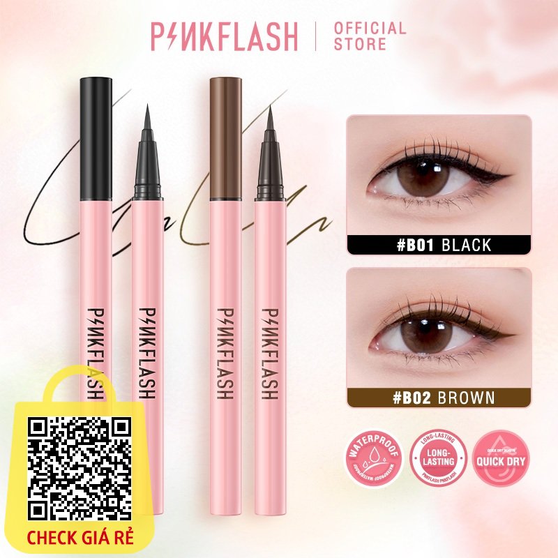 Bút kẻ mắt nước PINKFLASH nâng cấp chống nước nhanh khô lâu trôi 0.6g
