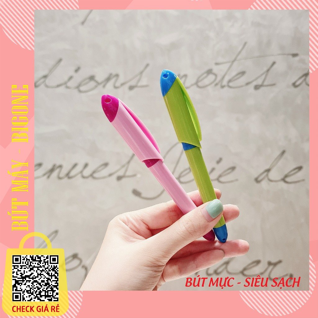Combo 02 Bút máy siêu trơn luyện chữ đẹp Mực Sạch ngòi bút mảnh viết êm trơn