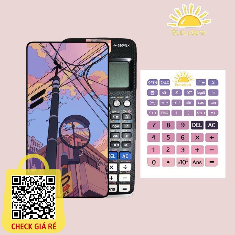 Decal máy tính casio 580 có in theo yêu cầu