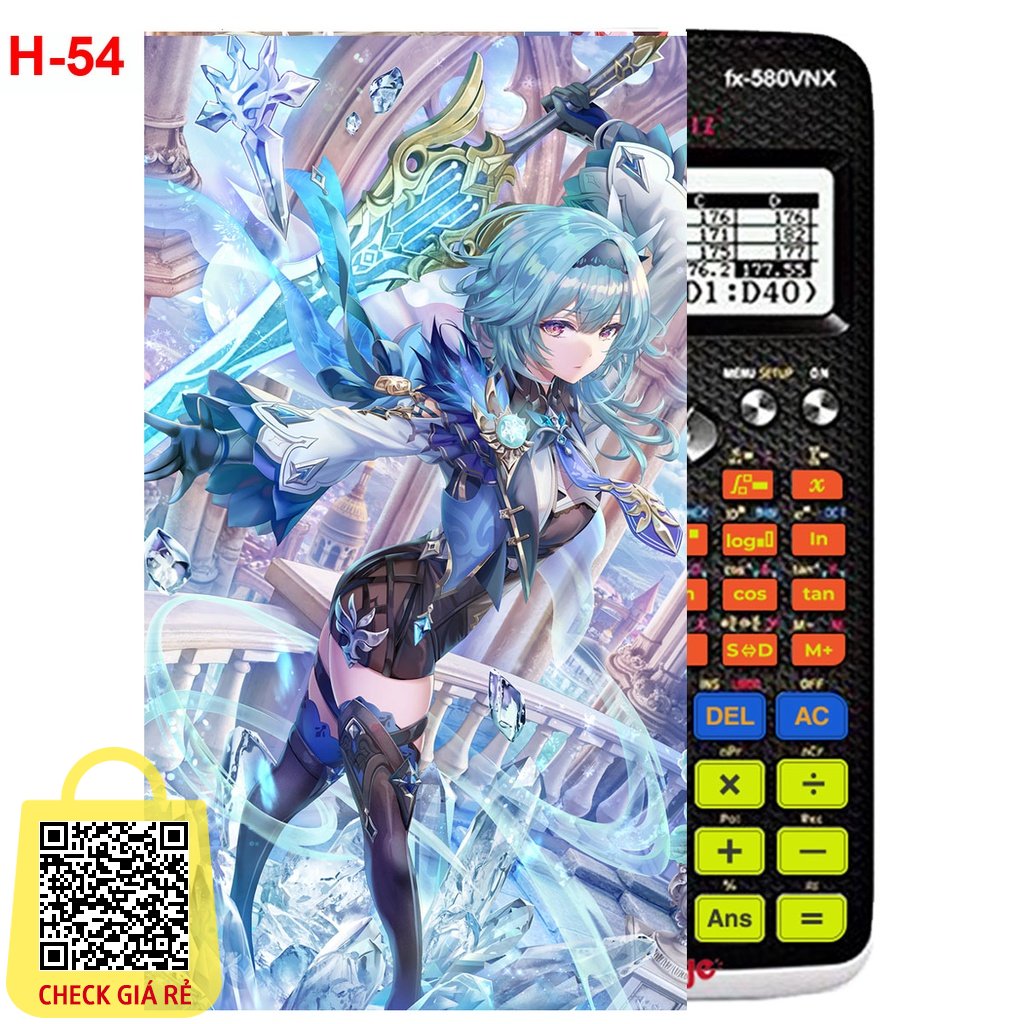 Decal Máy tính CASIO fx570, fx580, anime Gemshin Impact (45 mẫu khác nhau)