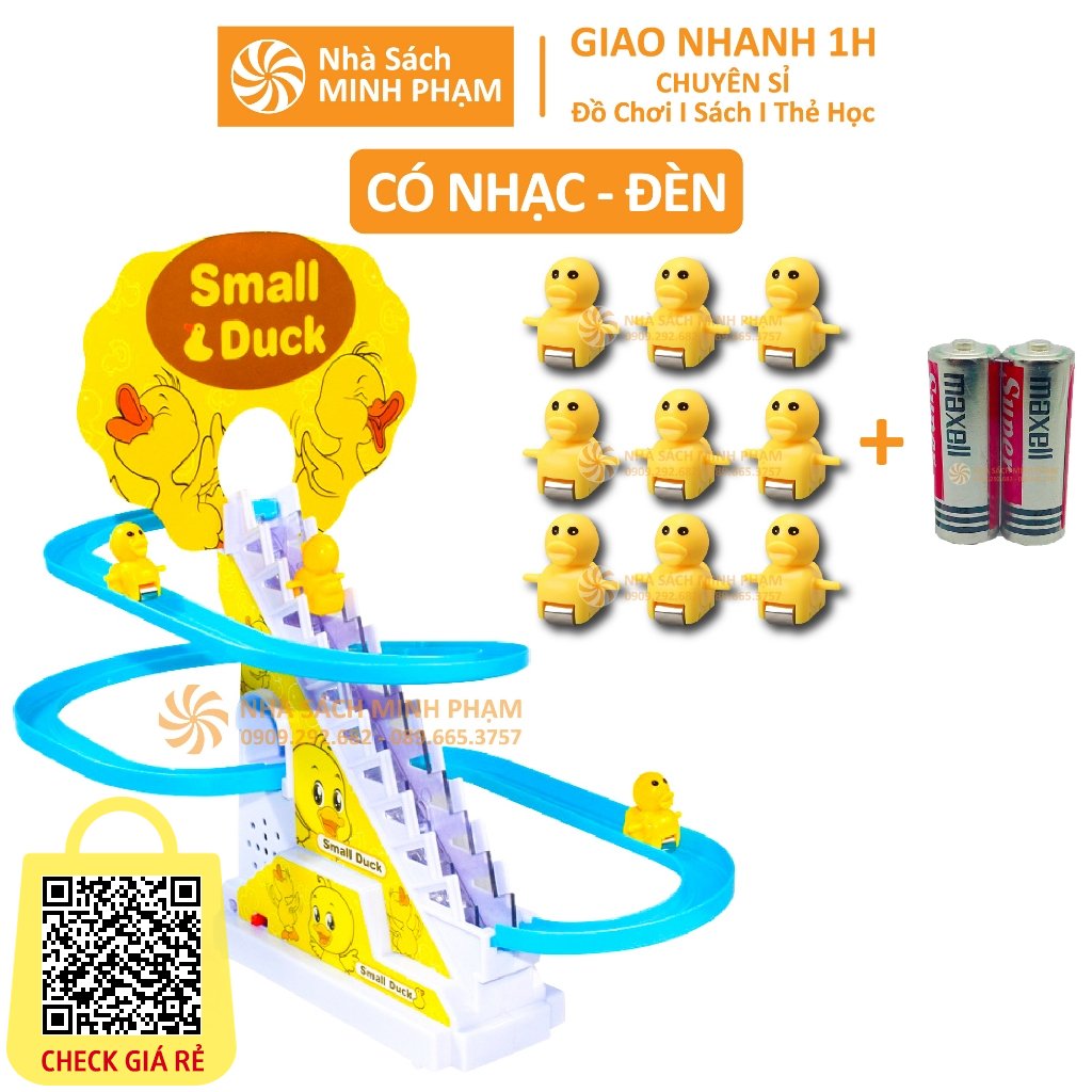Đồ chơi vịt leo cầu thang Minh Phạm có đèn và nhạc vui nhộn cho bé