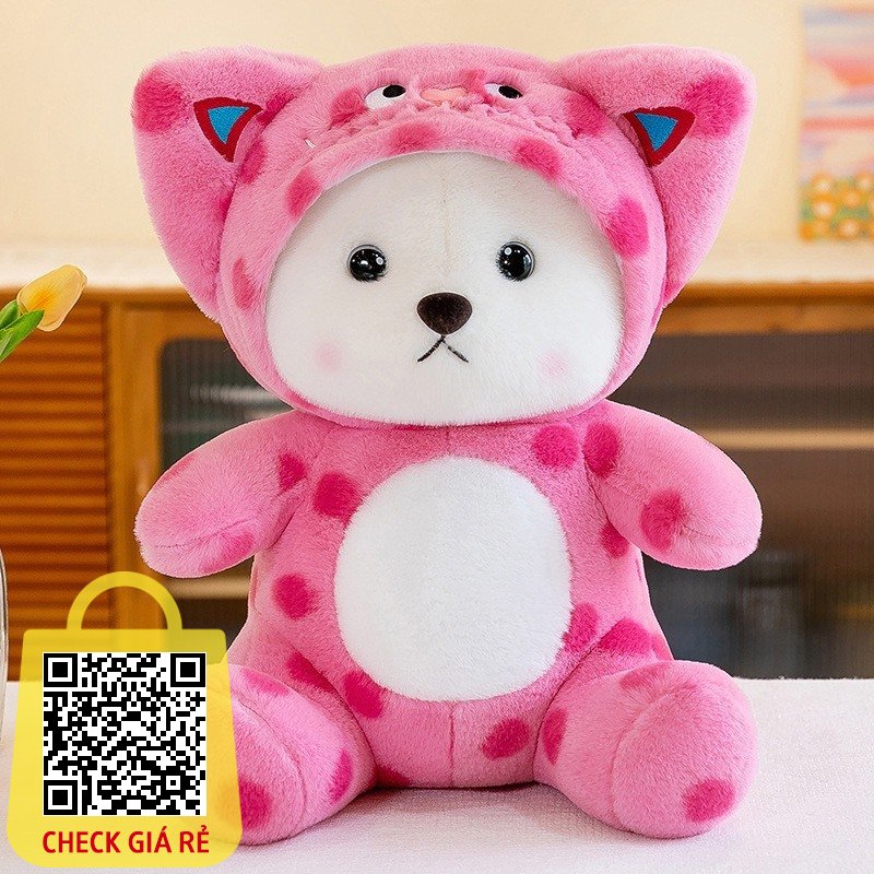 Gối ôm Lena hồ ly chấm bi hồng ANVIHOME