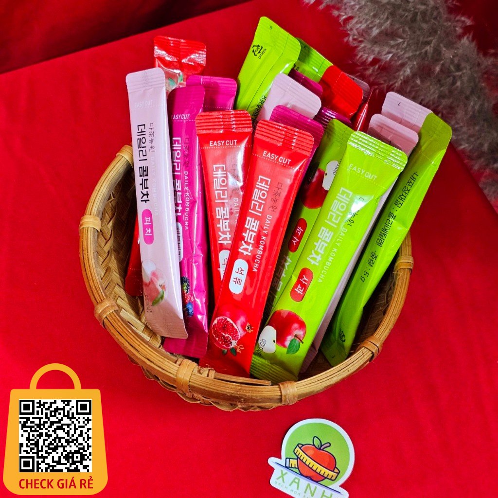 Kombucha Hàn Quốc hộp 10 gói kèm bình