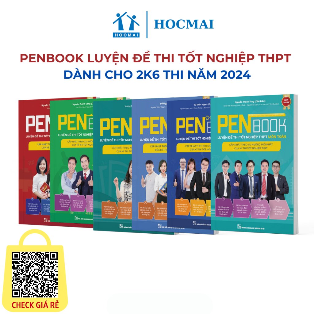 [Mã SGTTC30K giảm 30K] Sách PENBOOK – Luyện đề thi tốt nghiệp THPT theo xu hướng mới nhất 2024 dành cho 2k6