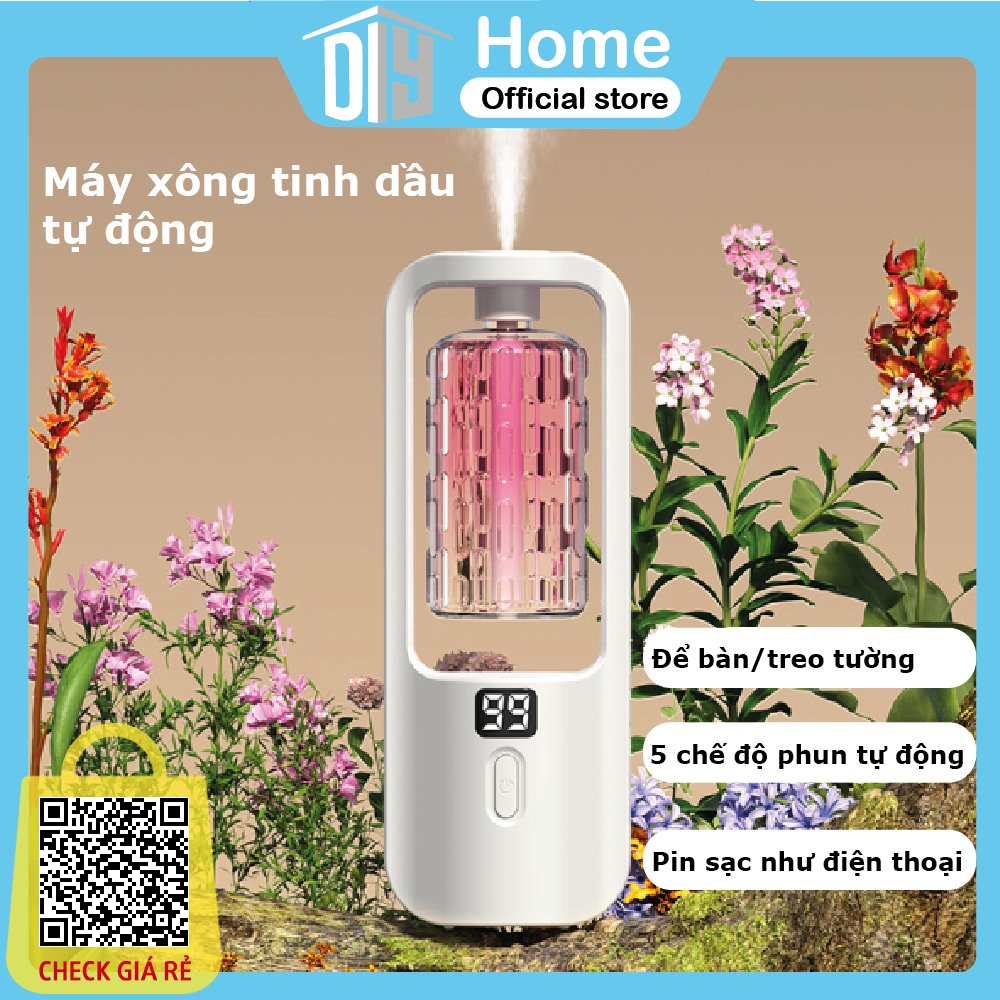 Máy xông tinh dầu PW3 tự động 5 chế độ xông hương thơm nhẹ dịu