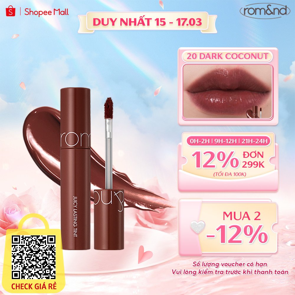 [Rom&nd] [Màu 18-21] Son Tint lì Hàn Quốc Romand Juicy Lasting Tint 5.5g