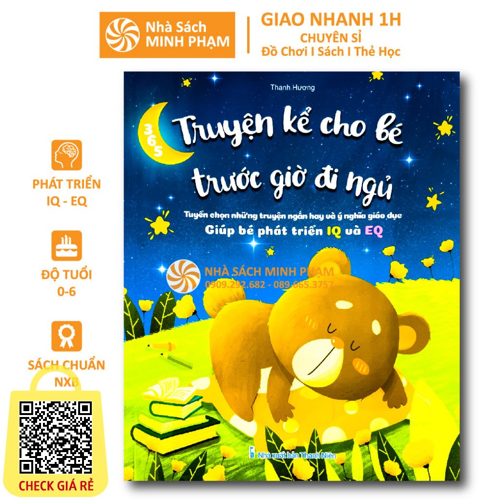 Sách 365 Truyện Kể Cho Bé Trước Giờ Đi Ngủ Phát Triển IQ - EQ Từ 0 6 Tuổi