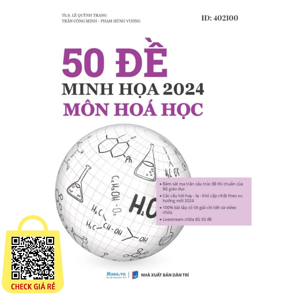 Sach 50 De Minh Hoa 2024 Mon Hoa Hoc - Tang Phieu Trac Nghiem (MOON)