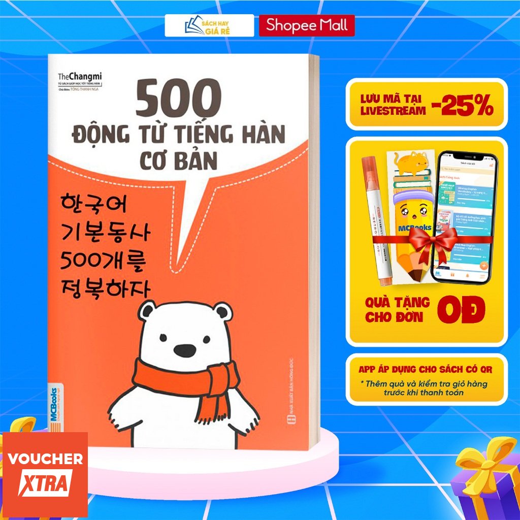 Sach 500 Dong Tu Tieng Han Co Ban Cho Nguoi Moi Bat Dau