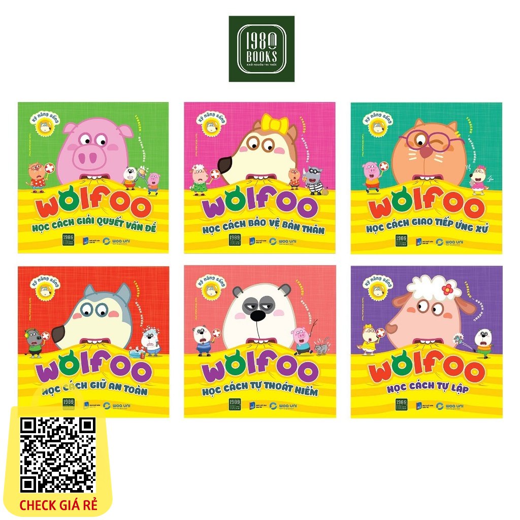 Sách Combo 6 Cuốn Wolfoo Học Kỹ Năng Sống