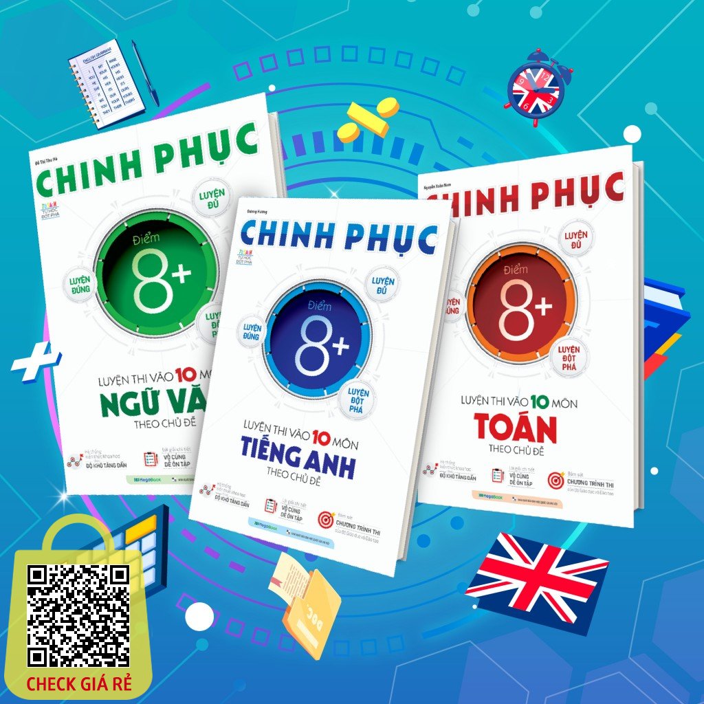 Sach Combo Chinh phuc luyen thi vao 10 Toan Van Anh theo chu de