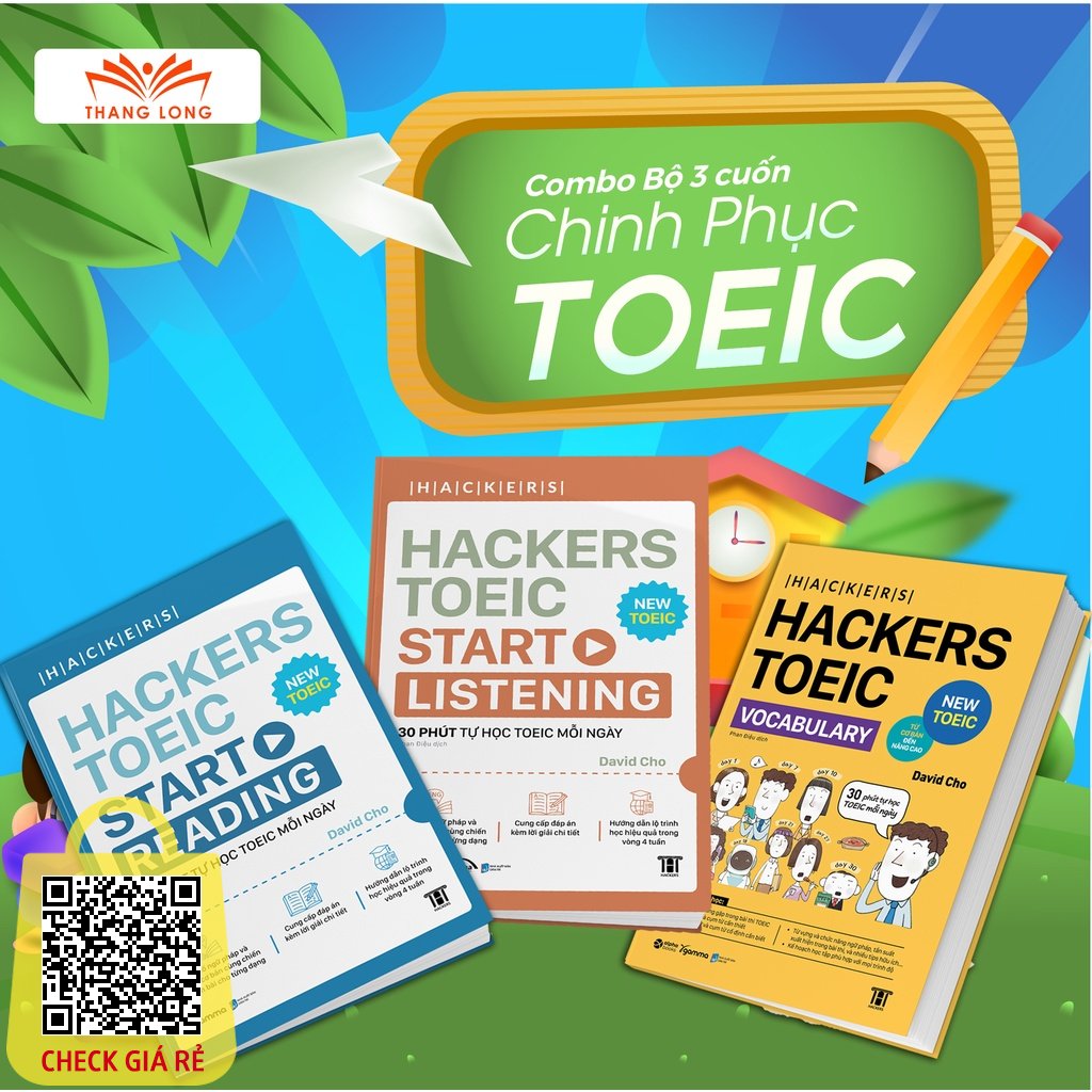 Sach Combo Hacker TOEIC : Vocabulary + Start Reading + Start Listening ( 3 cuon )