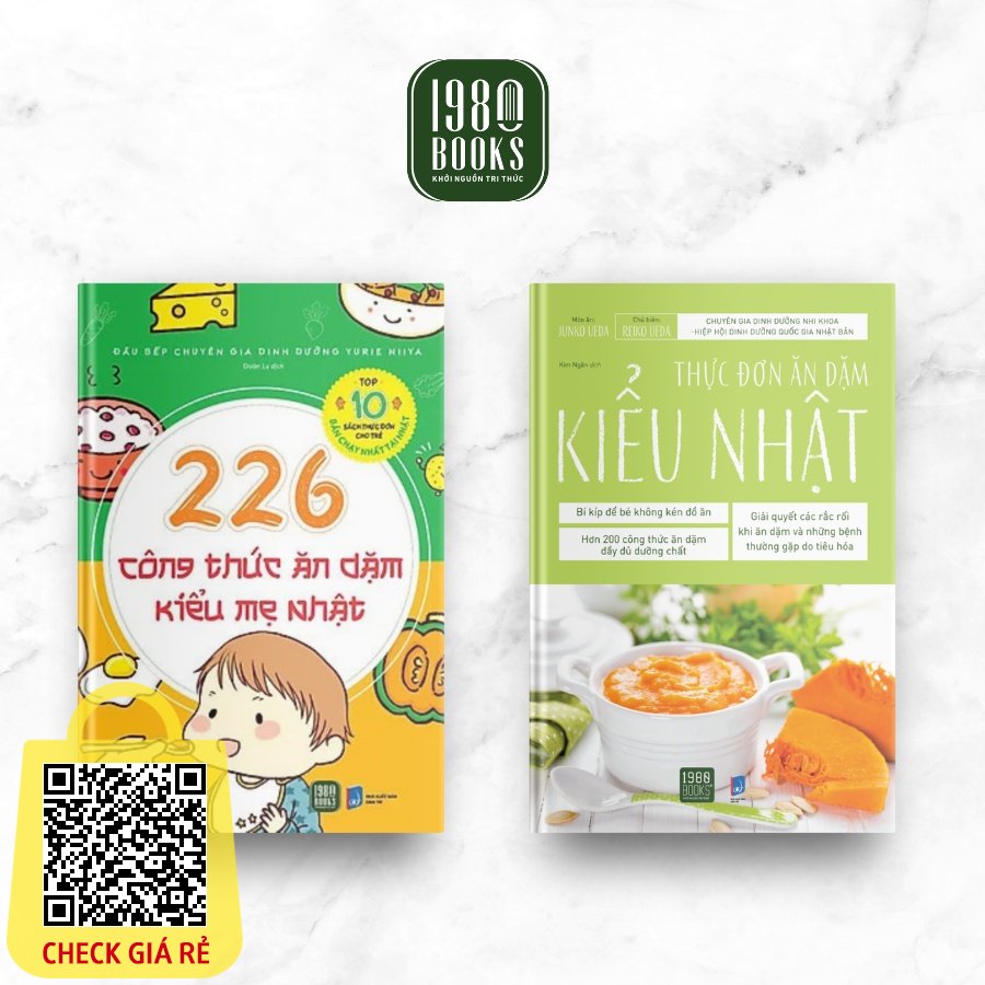 Sách Combo Thực Đơn Ăn Dặm Kiểu Nhật + 226 Công Thức Ăn Dặm Kiểu Mẹ Nhật