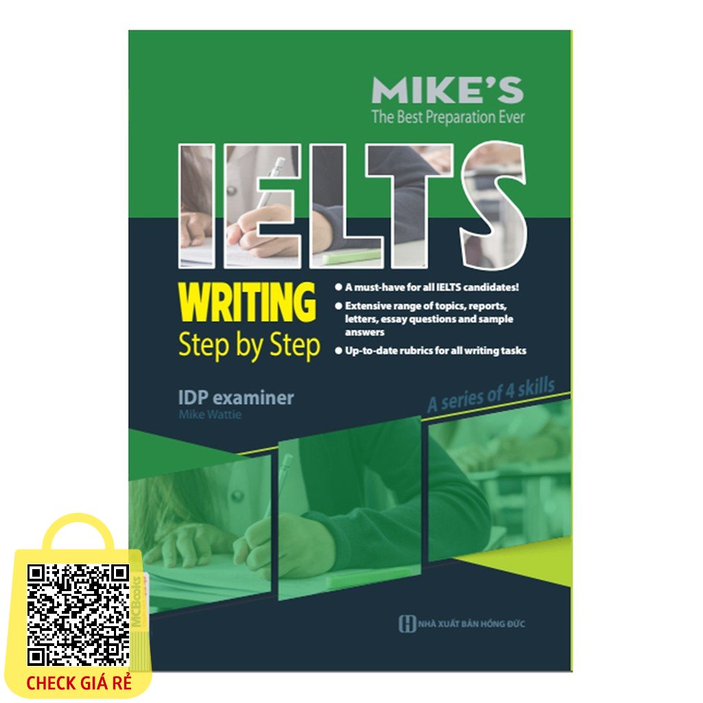 Sach IELTS WRITING: Step By Step (Trong Bo Bi Kip Tu Hoc IELTS 9.0) Tang Post Card Danh Ngon