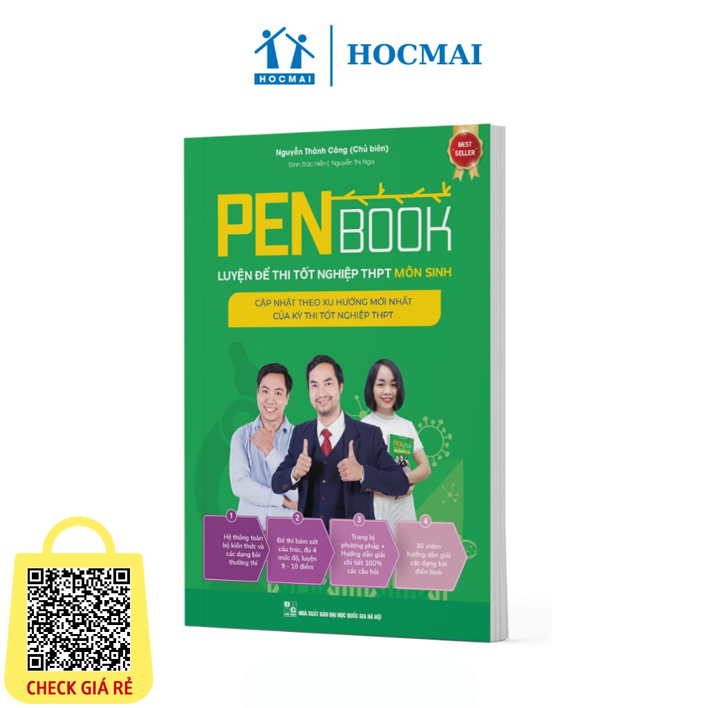 Sách PENBOOK môn Sinh học lớp 12 – Luyện đề thi tốt nghiệp THPT theo xu hướng mới nhất dành cho 2k6 (Bản thi năm 2024)