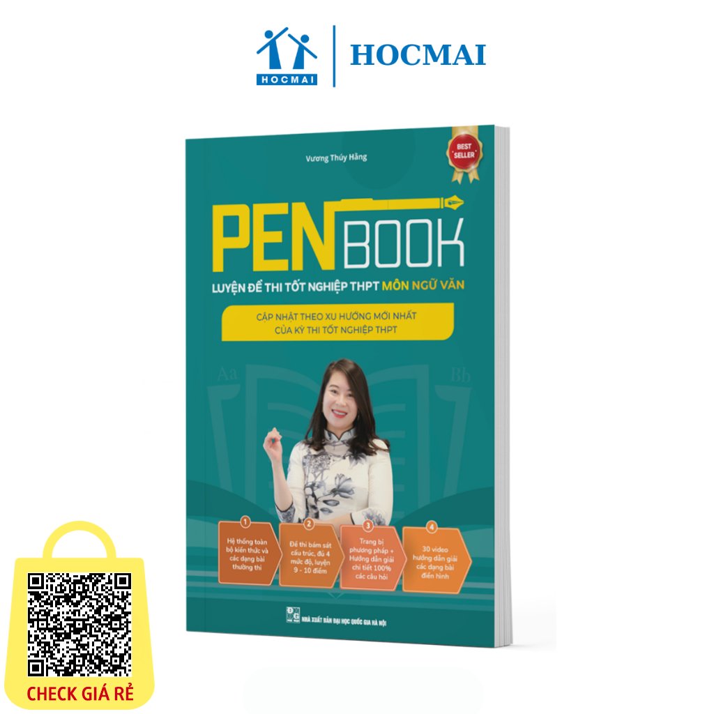 Sách lớp 12 PENBOOK môn Văn – Luyện đề thi tốt nghiệp THPT theo xu hướng mới nhất dành cho 2k6 (Bản thi năm 2024)