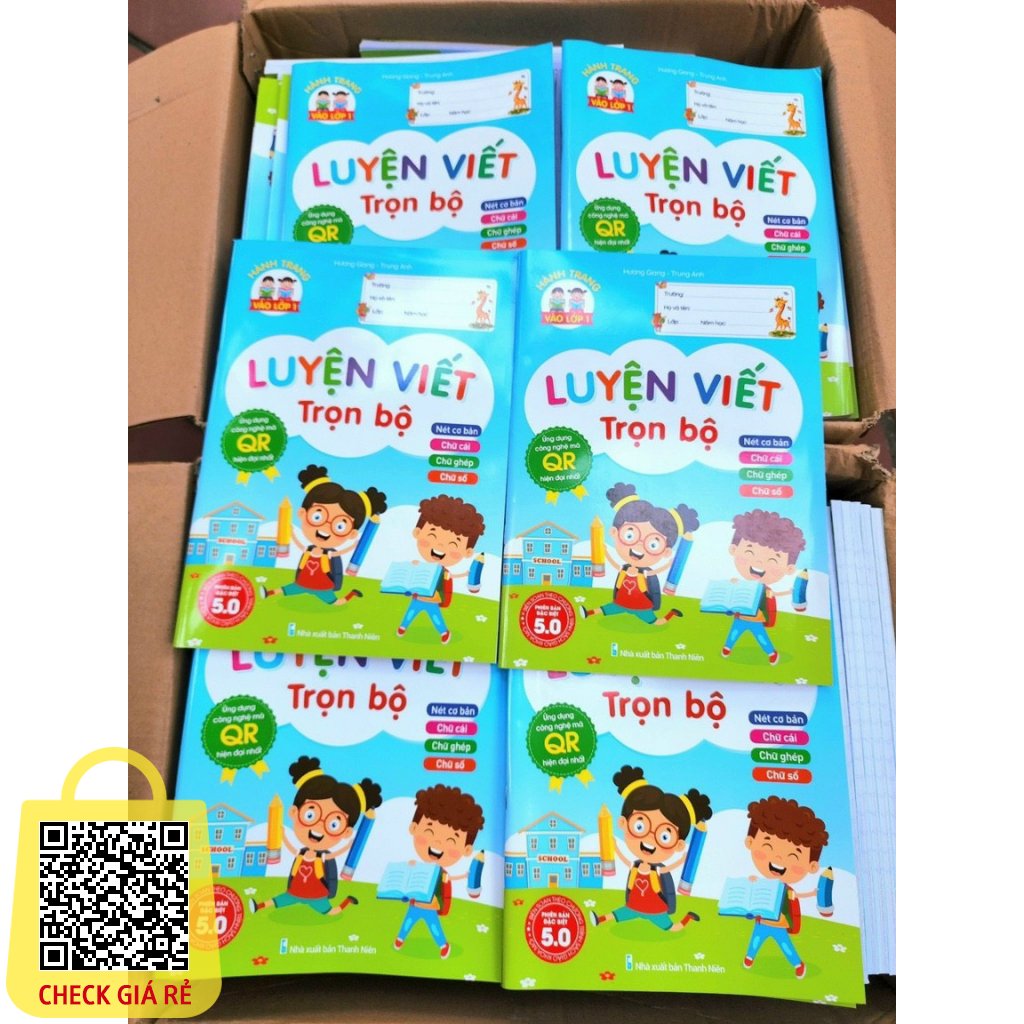 Sách Luyện viết trọn bộ - phiên bản quét mã 5.0 cho bé chuẩn bị vào lớp 1