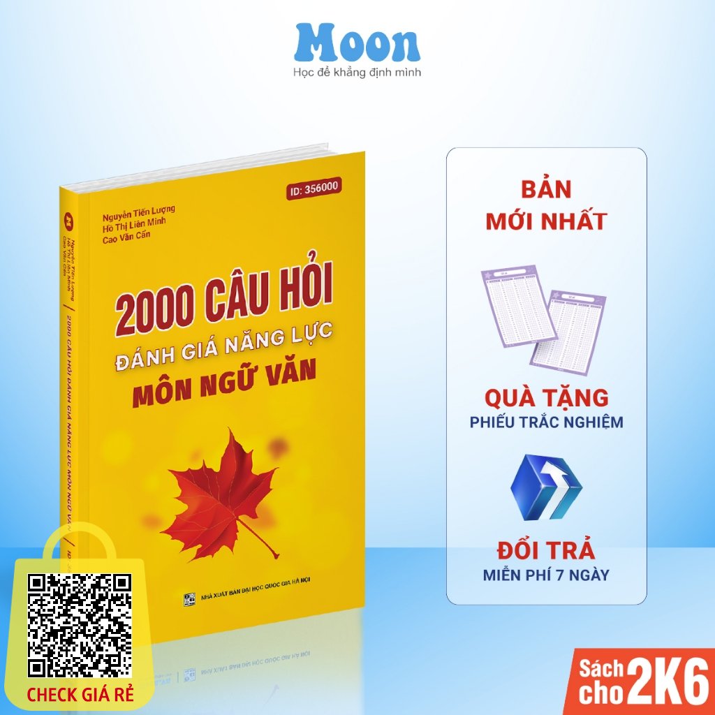 Sach on thi danh gia nang luc mon ngu van 2024 Moonbook, luyen de DGNL DHQG TP HCM