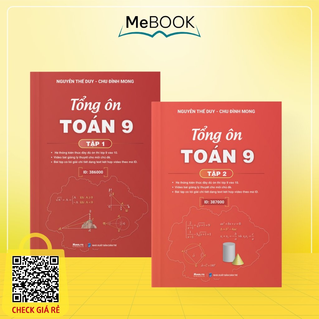 Sách toán 9 ôn thi vào 10, tổng ôn toán học lớp 9 | Me Book
