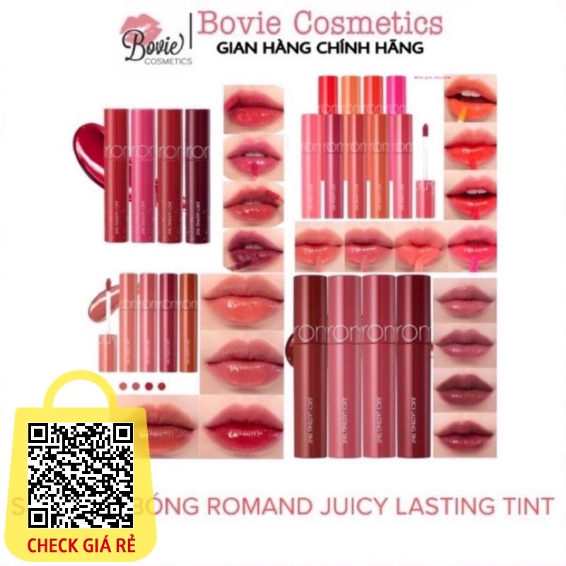 Son kem Tint Bóng Hàn Quốc Romand Juicy Lasting Tint 5.5g 13 19 20 21 23 28 29