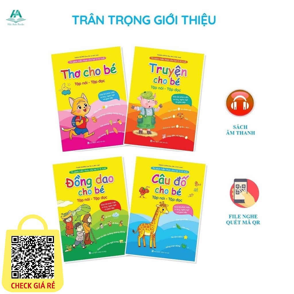 Sách Tập Nói Tập Đọc Combo 4 Quyển Thơ Truyện Đồng Dao Câu Đố Giúp Bé Phát Triển Tư Duy Ngôn Ngữ Và Giao Tiếp